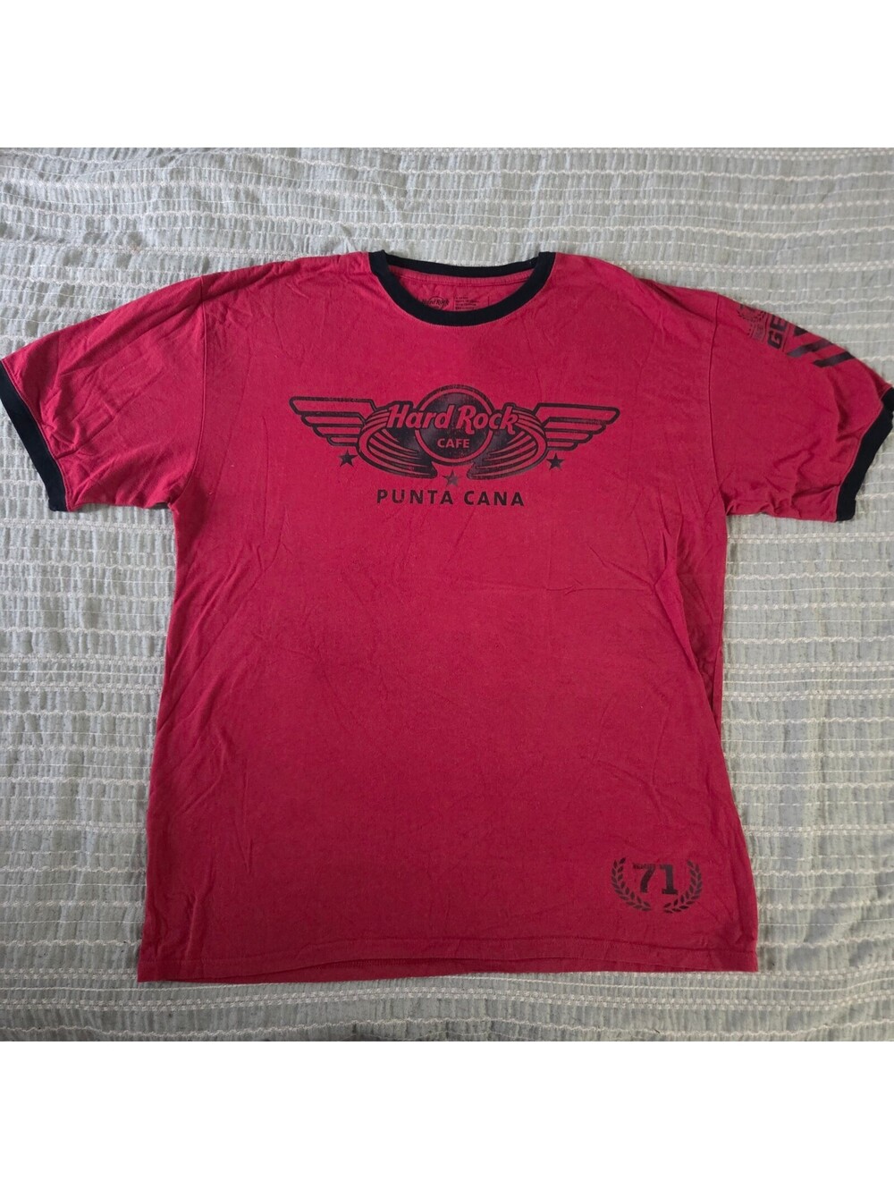 Hard Rock Cafe Punta Cana red ringer T shirt